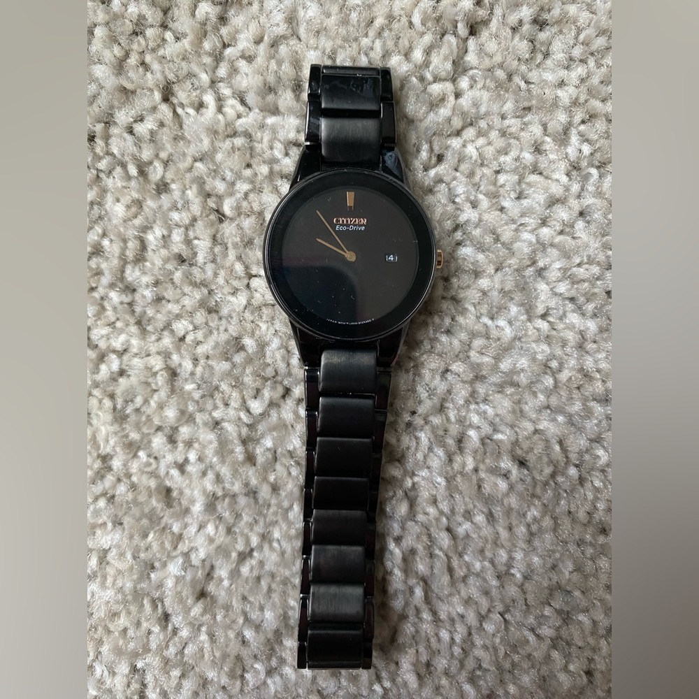 Citizen Women’s Black Axiom Eco-Drive Stainless Steel Watch